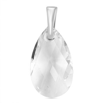 J Francis gefertigt mit SWAROVSKI Wei&szlig;er Swarovski Kristall Anh&auml;nger 925 Silber platiniert