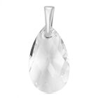 J Francis gefertigt mit SWAROVSKI Weißer Swarovski Kristall Anhänger 925 Silber platiniert