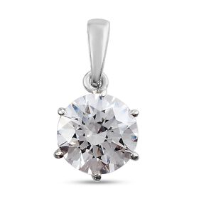LUSTRO STELLA Hergestellt mit ZIRKONIA Solitär Anhänger 925 Silber Platin-Überzug