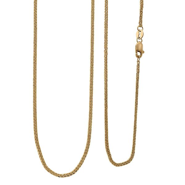 Spiga Halskette in 375 Gelbgold, 75cm