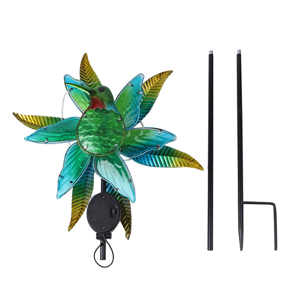 Windrad Kolibri, Gr&ouml;&szlig;e 25x15x117 cm, Mehrfarbig image number 3