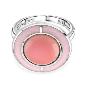 D'Joy Natürlicher Rosa Königsmuschel Perle Ring 925 Silber, Bicolor, (Größe 16.00)