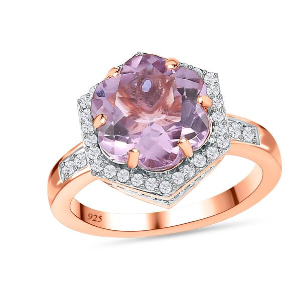 GP Italian Garden Kollektion - Rosa Amethyst, Zirkon und Kanchanaburi blauer Saphir-Ring - 4 ct. image number 4