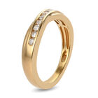 Weißer Diamant P Ring 925 Silber Vermeil YG ca. 0,25 ct. image number 4