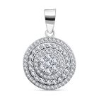 LUSTRO STELLA -Weißer Zirkonia Anhänger 925 Silber rhodiniert