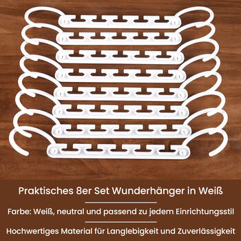8er Set Wunderh&auml;nger, wei&szlig;