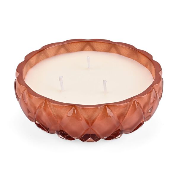 LIVMORE - Duftkerze Winterzauber-Design, 25 Std. Brenndauer, 150g, 4,5 ml &auml;therisches &Ouml;l, Jasmin und Neroli, Dunkelrot image number 4