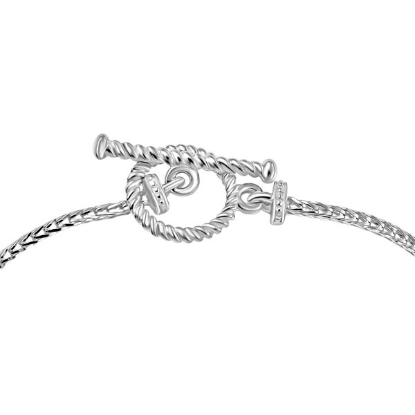 Smaragd Triplett Quarz und Zirkon Armband, 18cm - 3,47 ct. image number 4