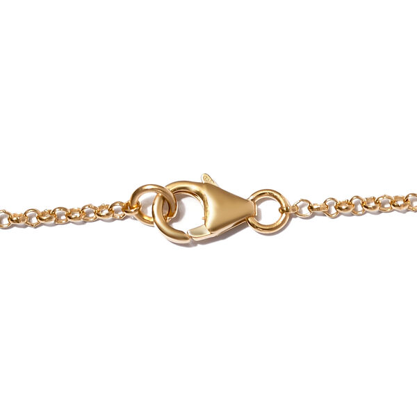 Schwarze Spinell-Halskette, ca. 45 cm, 925 Silber vergoldet, ca. 6,71 ct image number 5