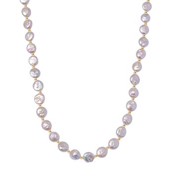 11-12mm wei&szlig;e S&uuml;&szlig;wasserperlen-Halskette, 50cm - 170 ct.