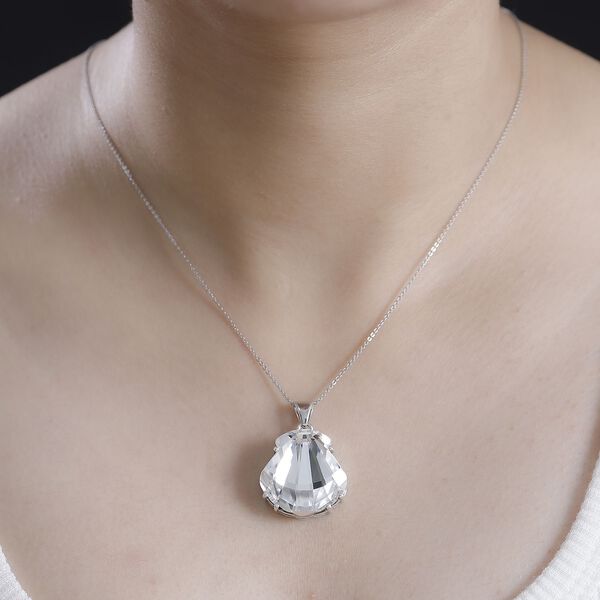 J Francis gefertigt mit SWAROVSKI- Weißer Swarovski Kristall Anhänger image number 4