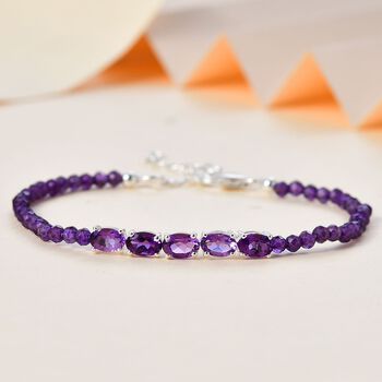 Afrikanisches Amethyst Armband, ca. 16.5 cm, ca. 9,57 ct.