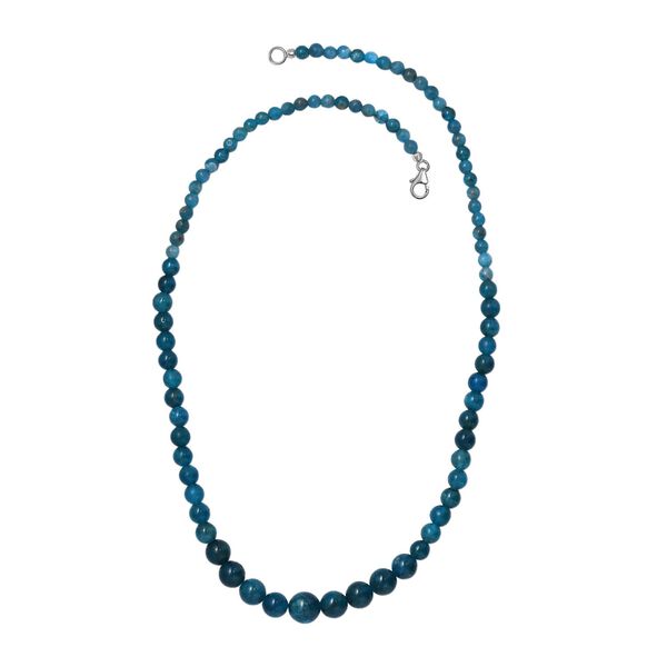 Neon Apatit Halskette ca. 50 cm 925 Silber rhodiniert ca. 155.00 ct image number 4