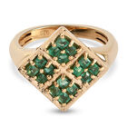 Sambia Smaragd Ring 925 Silber vergoldet  ca. 0,54 ct image number 0