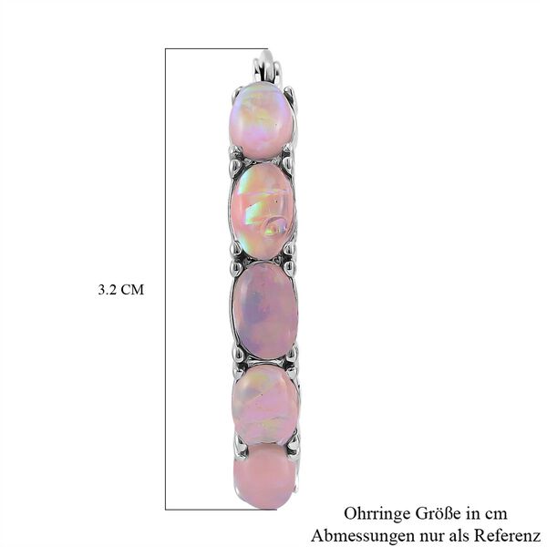 Rosa simulierte Opal-Inside-Out-Creolen image number 6