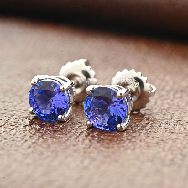 RHAPSODY AAAA Tansanit Ohrringe in 950 Platin - 1,30 ct. image number 8