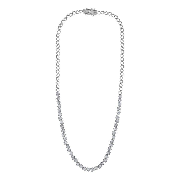 LUXURIANT SGL zertifizierte SI-GH Labor Diamant 45cm Halskette, 925 Silber rhodiniert - 3 ct. image number 5