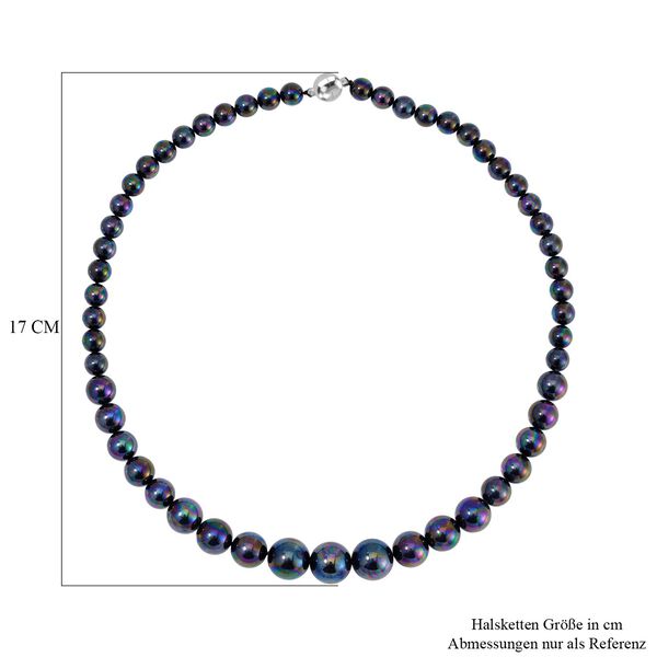 Tahiti Farbene Muschelkernperle Halskette ca. 50 cm Reiner Edelstahl image number 5