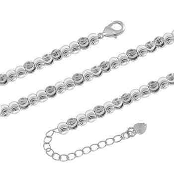 Halskette in Silberton, 45+5cm