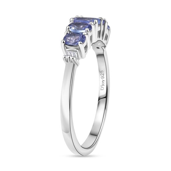 D’Joy Tansanit und Diamant Ring, 925 Silber platiniert - 0,90 ct. image number 4