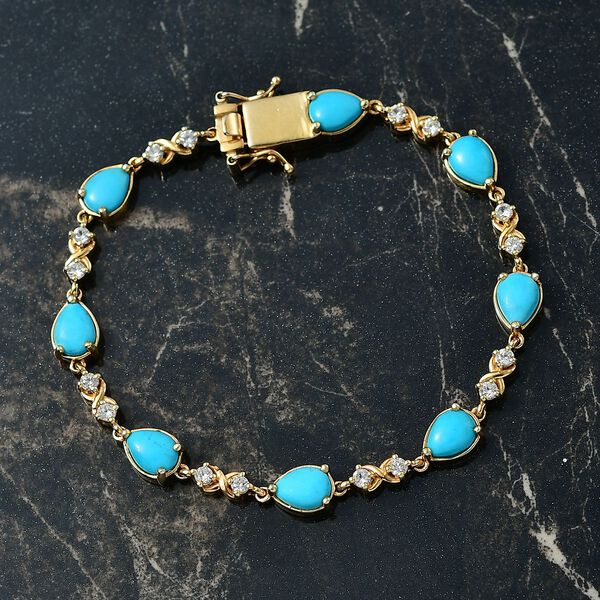 D'Joy AA Sleeping Beauty Türkis und Zirkon Armband image number 2