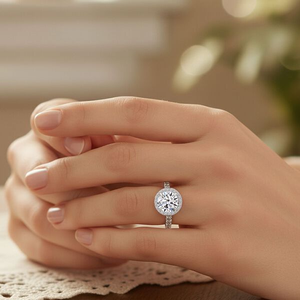 LUXURIANT SGL zertifizierter SI-GH Labor Diamant Ring, 925 Silber rhodiniert - 3 ct. image number 2