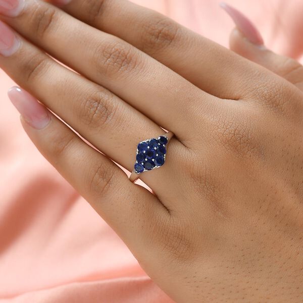 Masoala Saphir (Fissure gef&uuml;llt)-Ring, 925 Silber platiniert (Gr&ouml;&szlig;e 17.00) ca. 1.69 ct image number 3