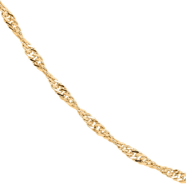 Italienische Singapurkette, ca. 75 cm, 925 Silber vergoldet image number 2