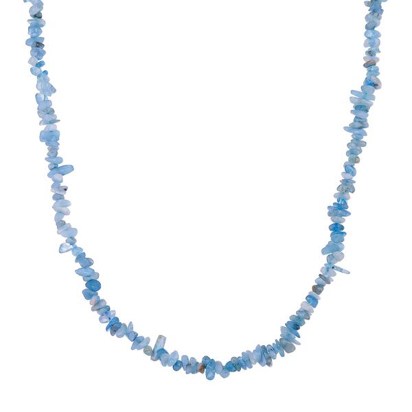 Aquamarin Perlen-Halskette, 86 cm - 175 ct. image number 0