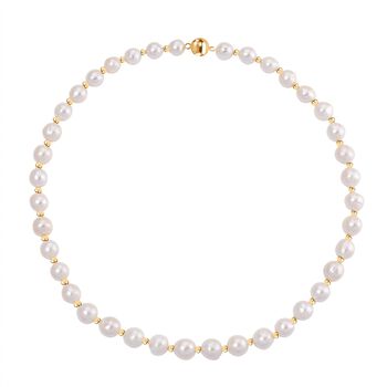 D'Joy wei&szlig;e Edison Perle 50cm Halskette