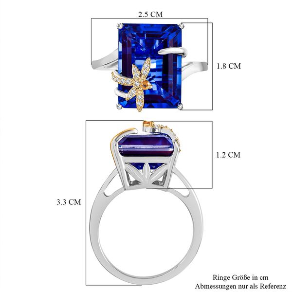 GP Trionfo Kollektion- Tansanit-Farbe Quarz, Citrin, Zirkon und Kanchanaburi blauer Saphir-Ring - 12,49 ct. image number 7