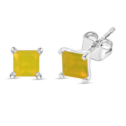 J Francis gefertigt mit SWAROVSKI Gelber Opal Swarovski Kristall Ohrringe 925 Silber