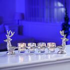 Rentier Kerzenhalter Adventskranz mit 4 Teelichtgläsern, 42x7,5x15 cm image number 2