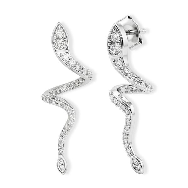 LUXURIANT DIAMOND - Lab Grown Diamant SI-GH Ohrringe 925 Silber Rhodiniert ca. 0,57 ct.