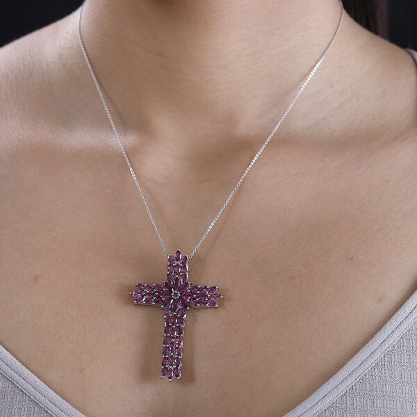 Rhodolith Granat Anhänger - 9,88 ct. image number 3