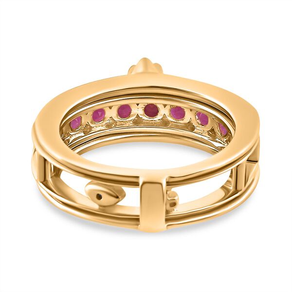 GP Celestial Dream Collection - Afrikanischer Rubin Afrikanischer Rubin und Welo Opal Ring Set, ca. 2,03 ct. image number 7