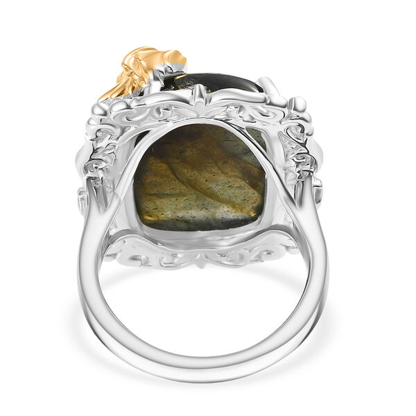 EVER TRUE AAA Labradorit Ring Nickelfreies Messing (Gr&ouml;&szlig;e 21.00) ca. 15,30 ct image number 5