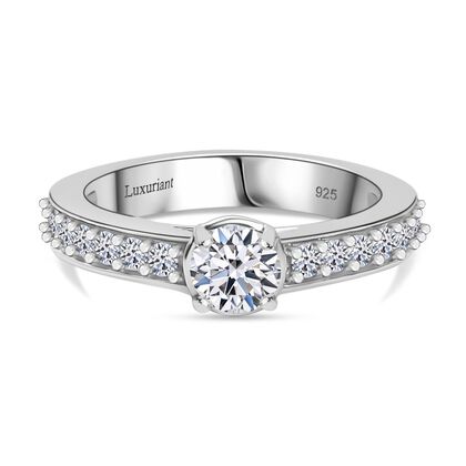 LUXURIANT DIAMOND - Lab Grown Diamant VS-EF SGL zertifiziert Ring 925 Silber rhodiniert (Gr&ouml;&szlig;e 17.00) ca. 1,00 ct