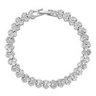 Weißer Zirkonia Armband ca. 19 cm Reines Messing ca. 20.00 ct