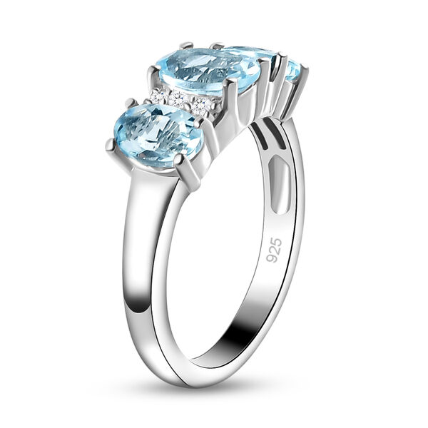 Espirito Santo Aquamarin-Ring, 925 Silber platiniert  ca. 1,59 ct image number 5