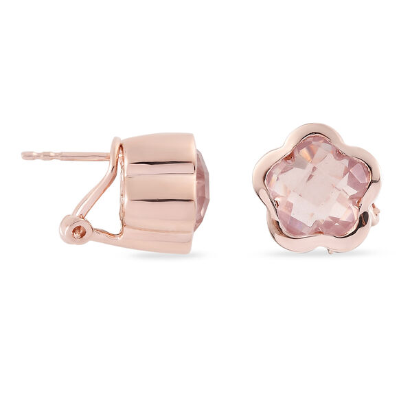 Rosenquarz-Ohrstecker, 925 Silber ros&eacute;vergoldet ca. 6,51 ct image number 4