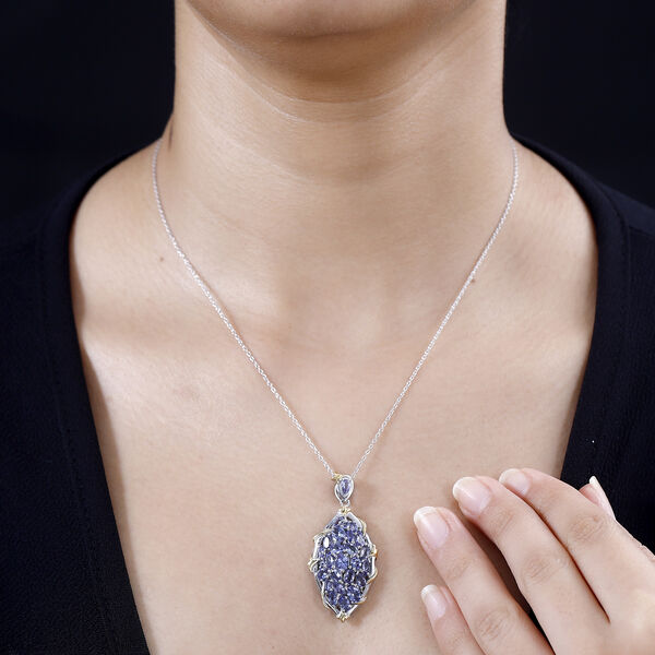 Tansanit Anhänger mit 50cm Kette - 4,40 ct. image number 8