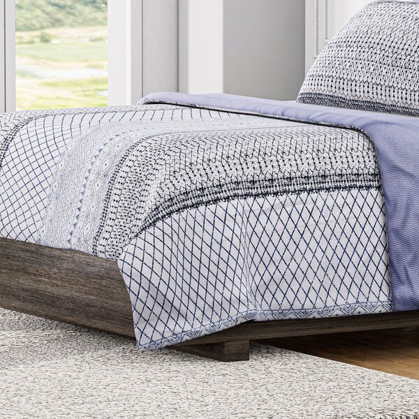 6-teiliges Set: 80 GSM antibakterielle, antiallergische Mikrofaser-Bettwäsche (je 2 Stück: 135x200 - 80x80 - 40x80 cm), Geo-Blau image number 2