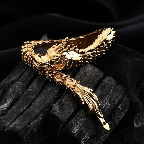 Royal Bali -375 Gold Drachen Armband ca. 19 cm ca. 20,30g image number 1
