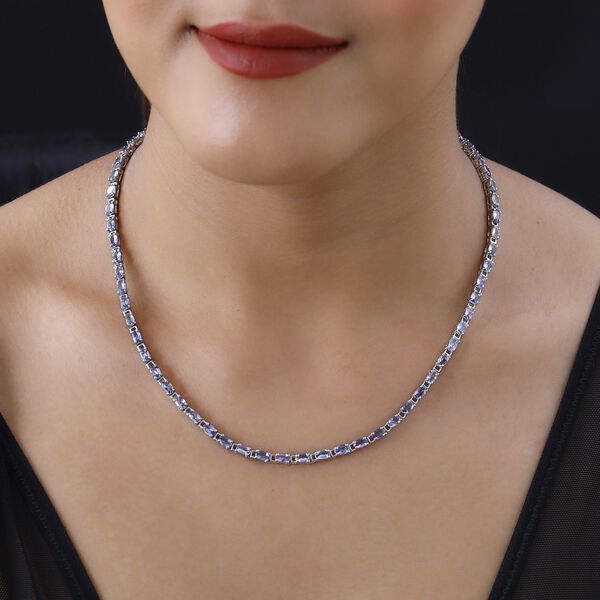 Tansanit Halskette, 45cm - 13,86 ct. image number 2