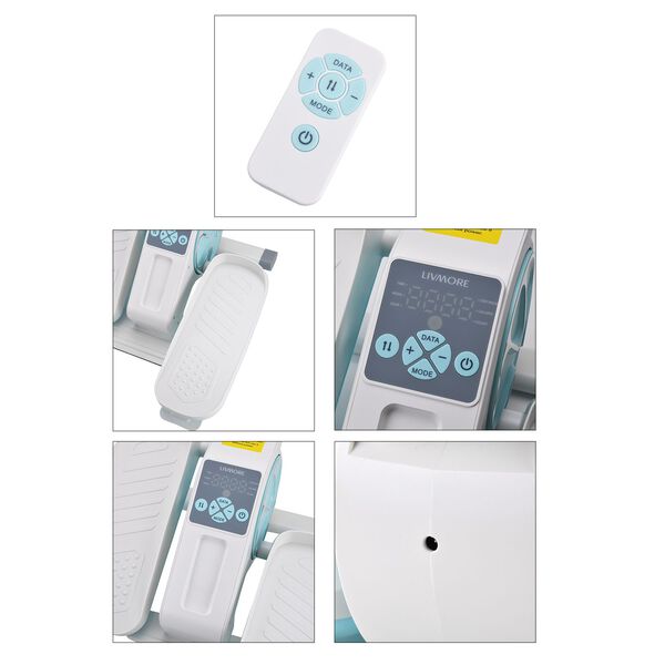 Kompakter Elektro Stepper, Anti Rutsch Pedale, Anzeige und Fernbedienung, 47 x 42 x 23.5 cm, Weiß image number 8