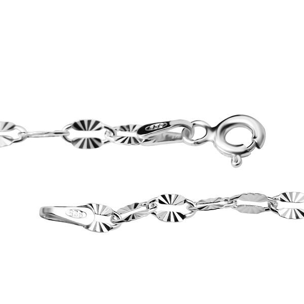 Italienische Diamantschliff Anker Armband, 925 Silber,ca. 19 cm image number 3