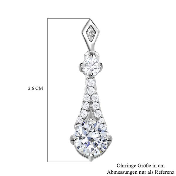 Moissanit Ohrstecker, 925 Silber platiniert ca. 2,00 ct image number 6
