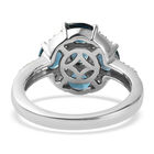 London Blau Topas und Zirkon Ring, ca. 2,43 ct image number 5