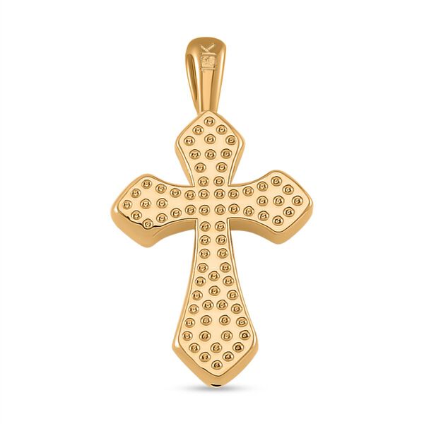 0,28 Gramm dreifarbiger Kreuz-Anhänger in 750 Gold image number 5